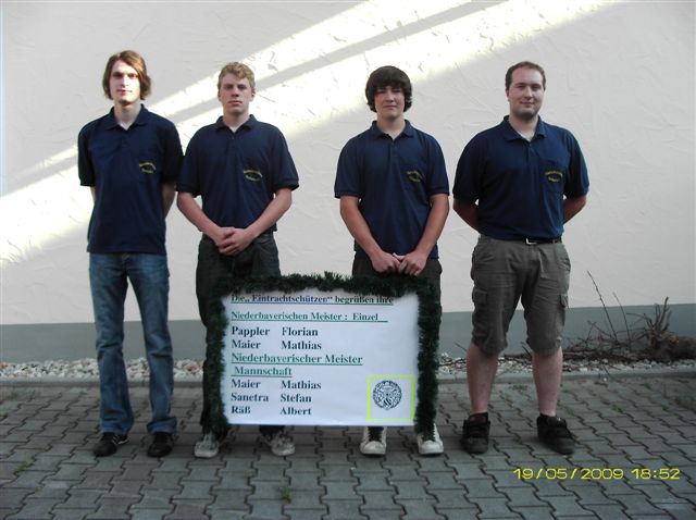 v.links.n.rechts.:Stefan Sanetra, Mathias Maier, Florian Pappler und Albert Räß